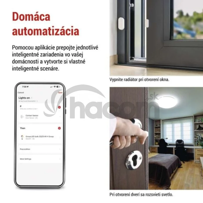 GoSmart bezdrôtový snímač dverí IP-2011Z, ZigBee H5021
