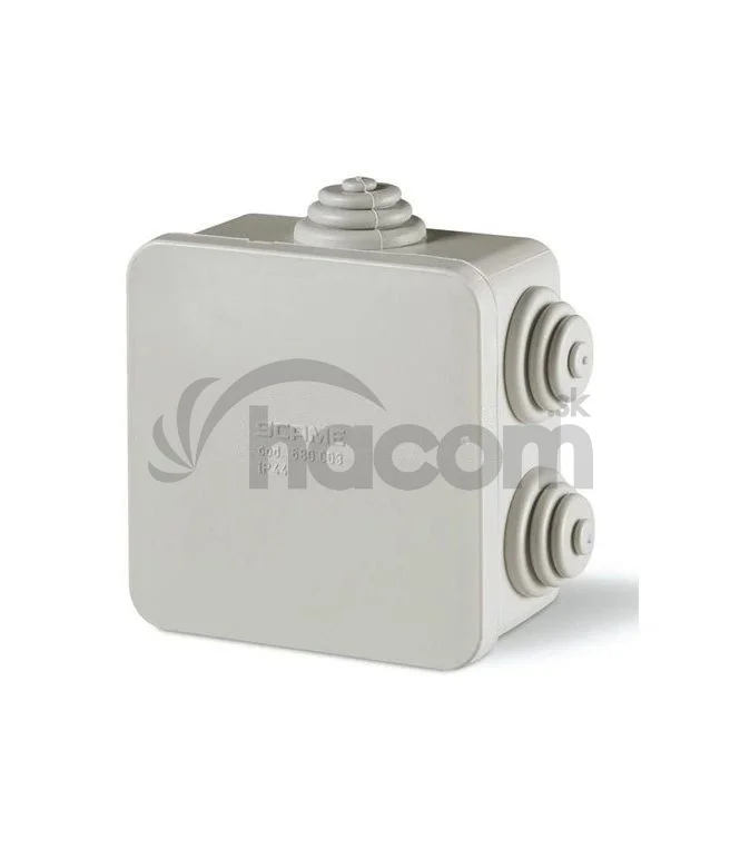Krabica rozbočovacia 680.003 80x80x40mm s vývodkami