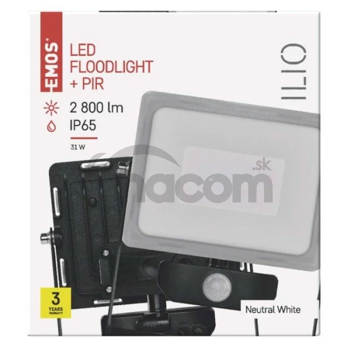 LED reflektor ILIO s pohybovým čidlom, 31W ZS2930