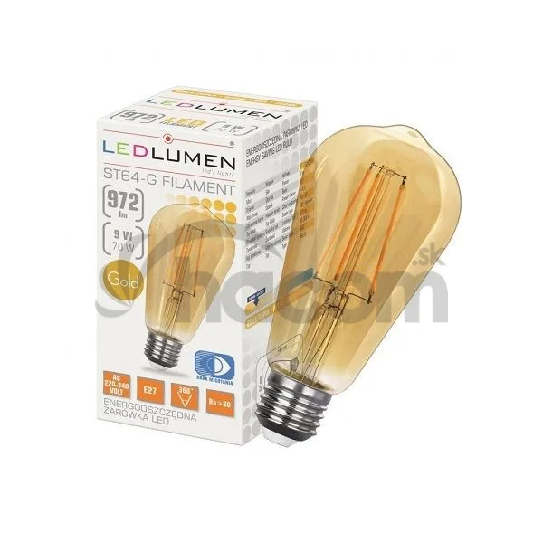 LED žiarovka 9W E27 Filament teplá biela