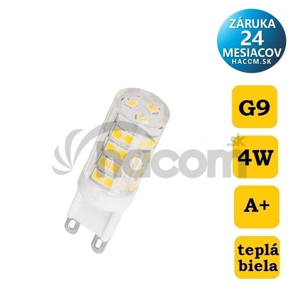 LED žiarovka Ledline G9, 4W, 2700K, 350lm teplá biela