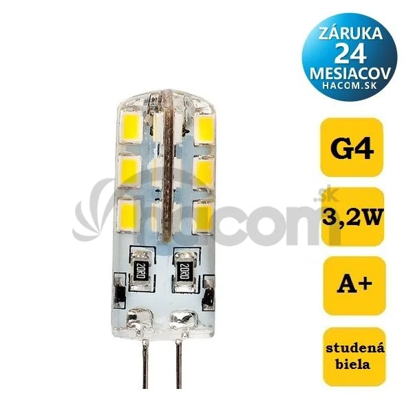 LED žiarovka LUMENIX 3,2W 12V G4 studená biela