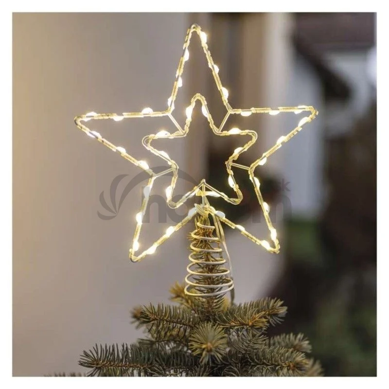Standard LED spojovacia vianoč. hviezda, 28,5 cm, vonkaj. aj vnútor., teplá biela D1ZW01
