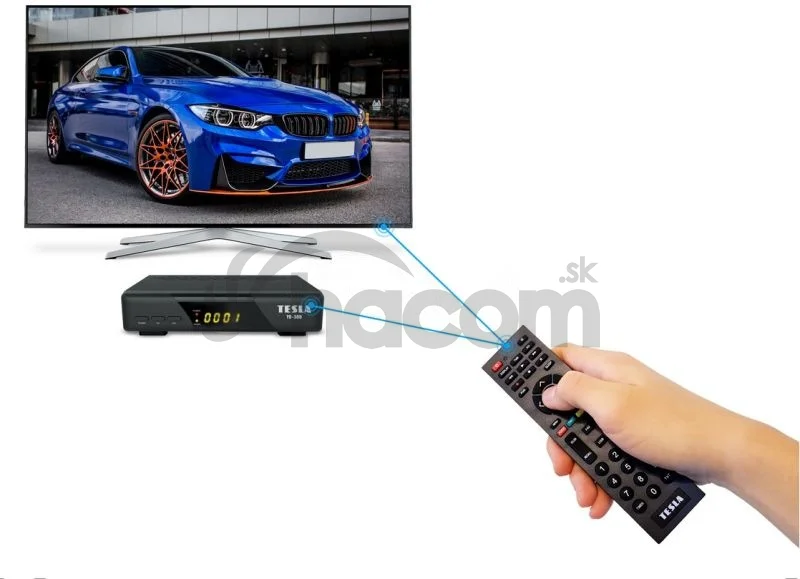 TESLA TE-300 DVB-T2 prijímač, H.265 (HEVC)