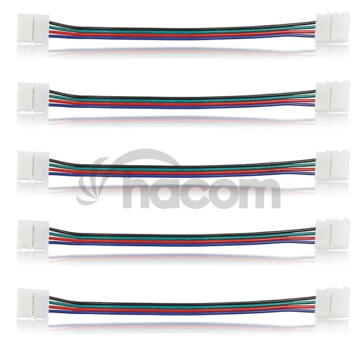 WE Spojka RGB LED pásku káblová 15cm 2x10mm / 4 5ks 09801