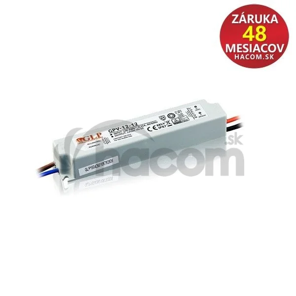 Zdroj GPV 12V/1.0A ,12W,IP67, LED, GPV-12-12