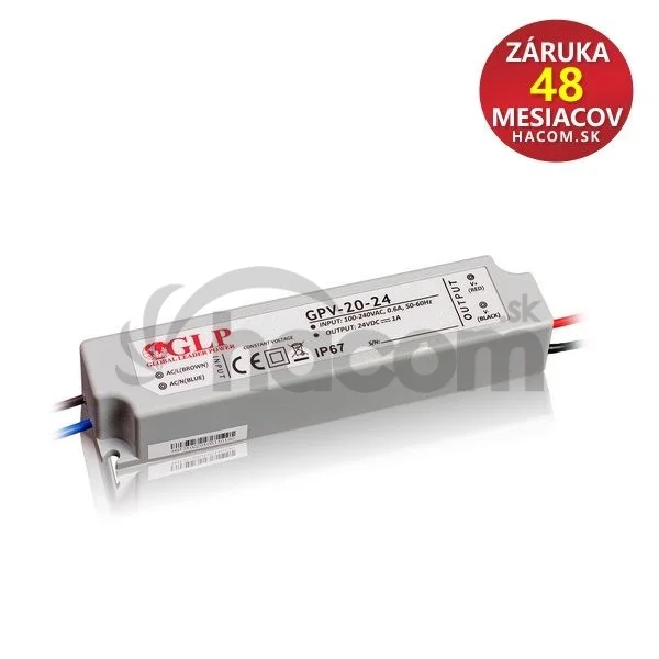 Zdroj GPV 24V/1A, 24W GPV-20-24