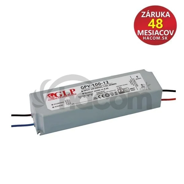 Zdroj GPV 24V/4.2A ,100,8W, IP67 GPV-100-24