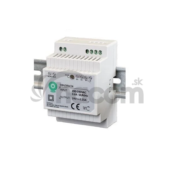 POS Napájací zdroj na DIN lištu 24V/1,5A 30W DIN30W24