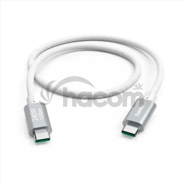 Hama USB-C 3.2 Gen2 kábel, 1,5 m, 10 Gb/s, 240 W, biely