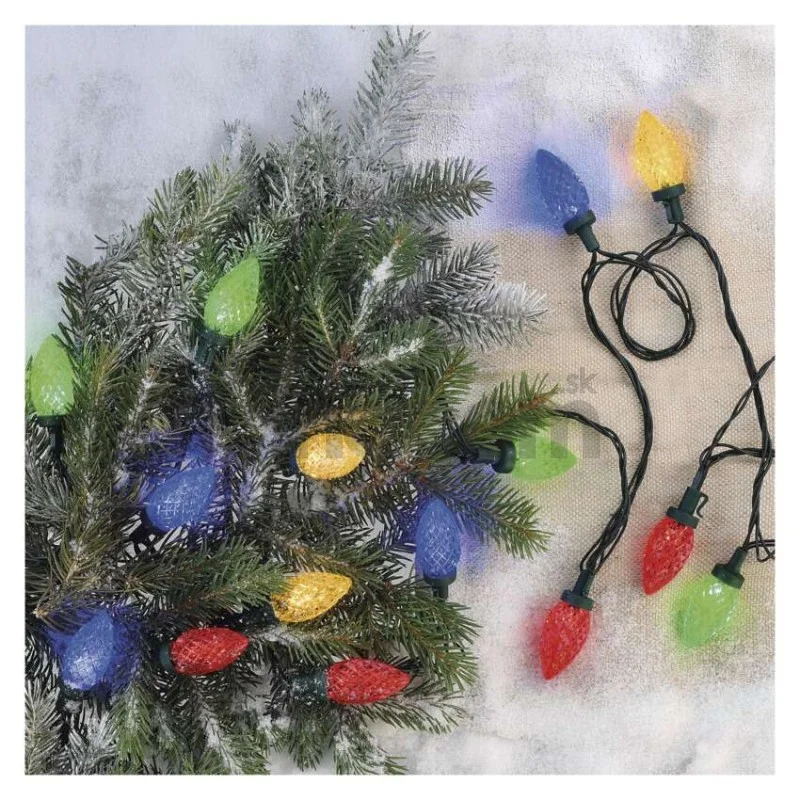 LED vianočná reťaz, farebné žiarovky, 9,8 m, multicolor, multifunkčná