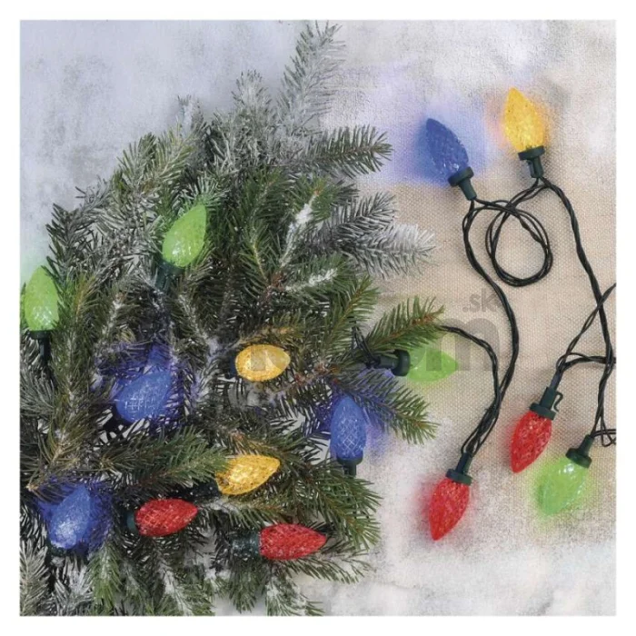 LED vianočná reťaz, farebné žiarovky, 9,8 m, multicolor, multifunkčná