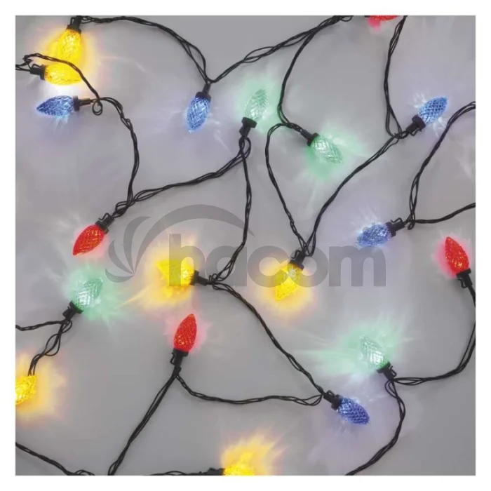 LED vianočná reťaz, farebné žiarovky, 9,8 m, multicolor, multifunkčná