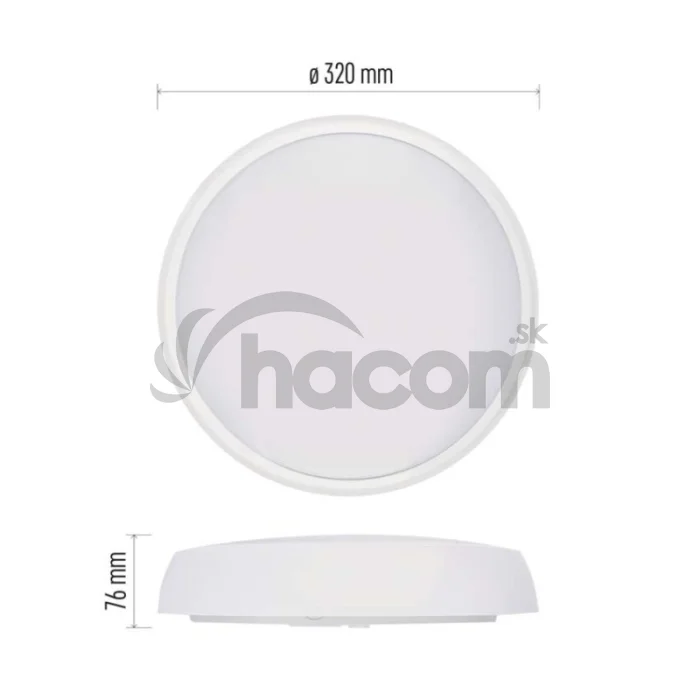 LED prisadené svietidlo FLERI, kruhové 20W, so zmenou CCT