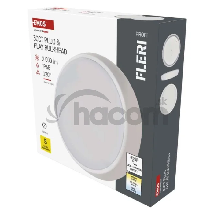 LED prisadené svietidlo FLERI, kruhové 20W, so zmenou CCT