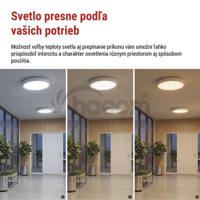 LED prisadené svietidlo FLERI, kruhové 20W, so zmenou CCT