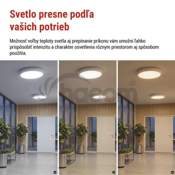 LED prisadené svietidlo FLERI, kruhové 20W, so zmenou CCT