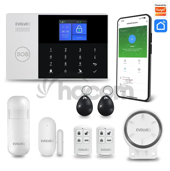 EVOLVEO SecuPro2, šikovný bezdrôtový GSM&Wi-Fi zabezpečovací systém