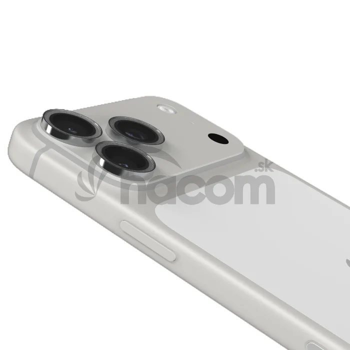 Glass Elite Anti-Reflective Camera Rings pre Apple iPhone 18 Pro Max / 18 Pro - Silver Glitter
