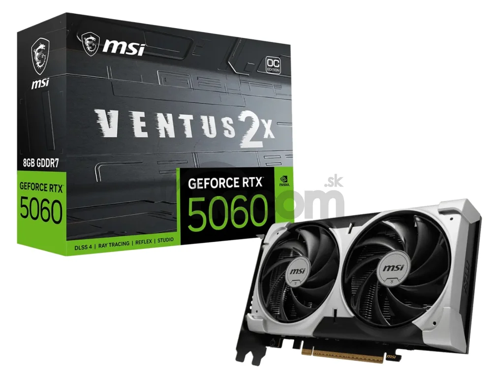 MSI RTX 5060 VENTUS 2X V1/OC/8GB/GDDR7
