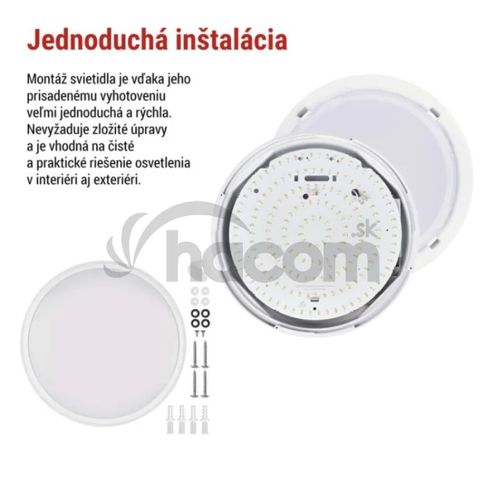 LED prisadené svietidlo FLERI, kruhové 20W, so zmenou CCT