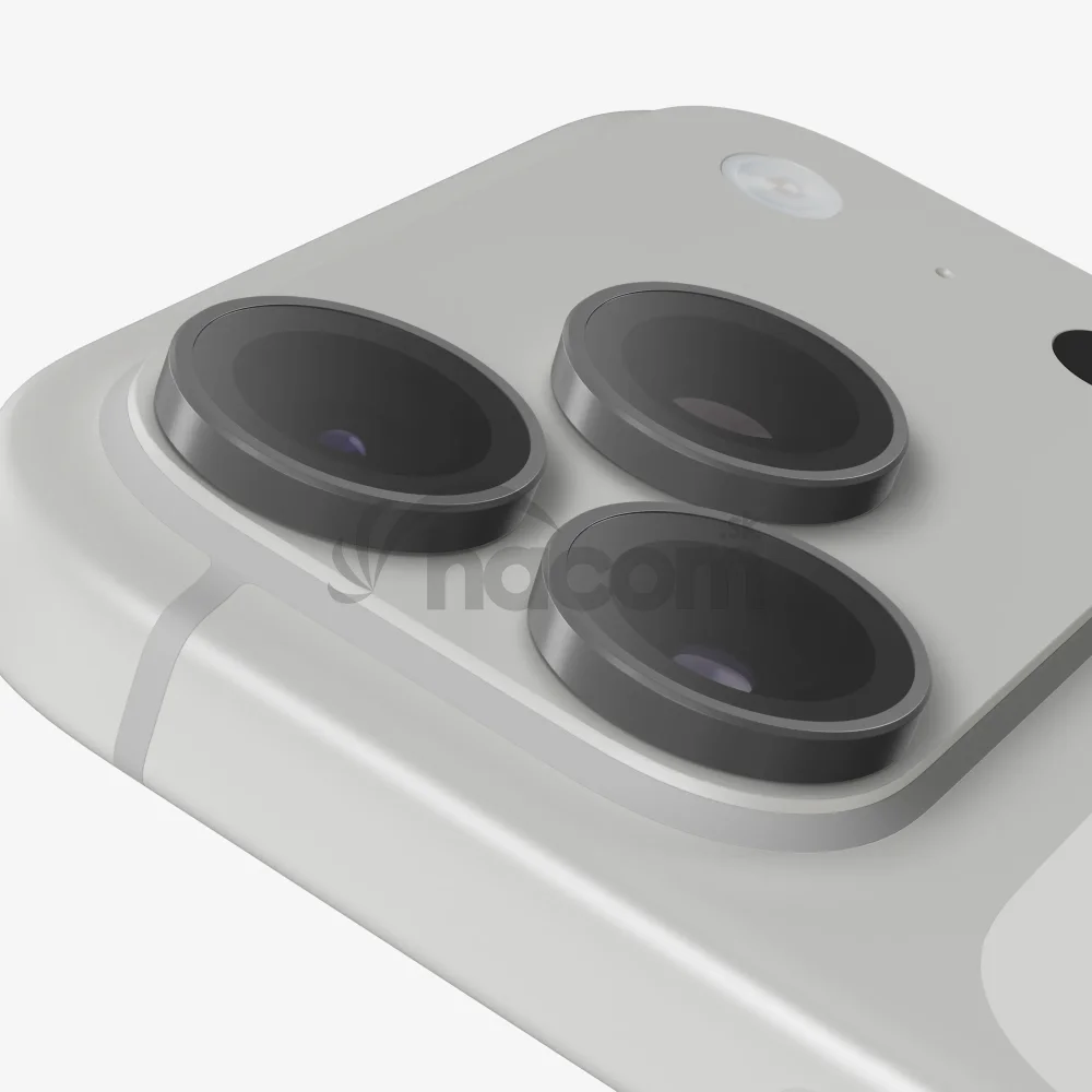 Glass Elite Anti-Reflective Camera Rings pre Apple iPhone 18 Pro Max / 18 Pro - Silver