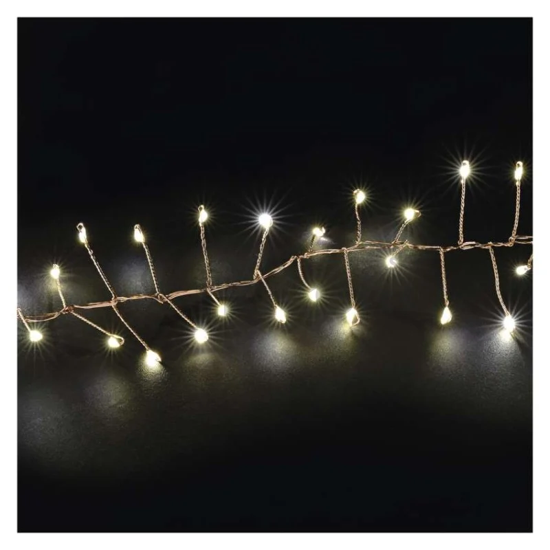 LED nano reťaz na cievke, medená, 19,2 m, teplá biela, časovač