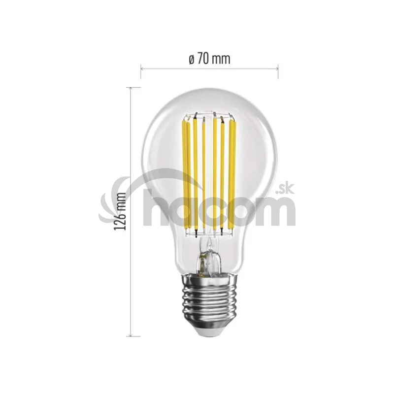 LED žiarovka Filament A70 / E27 / 11.6 W (150 W) / 2 452 lm / teplá biela / A CLASS