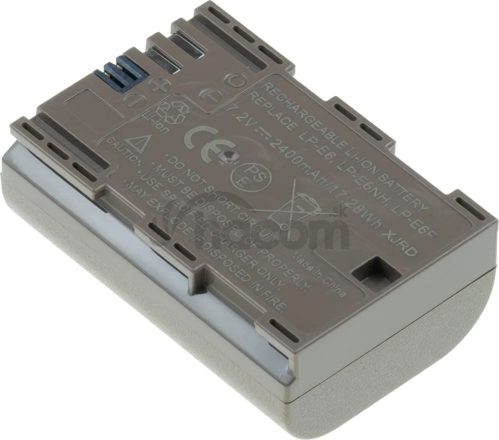 Batéria T6 Power pre Canon LP-E6, LP-E6N, LP-E6NH, 2400mAh, 17,2Wh, USB-C