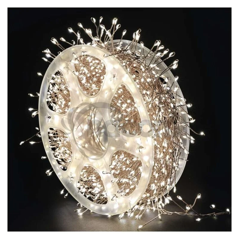 LED nano reťaz na cievke, medená, 19,2 m, teplá biela, časovač