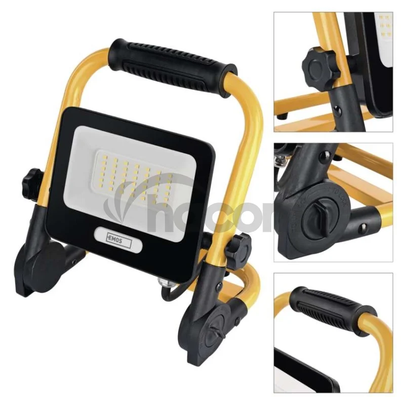 LED reflektor GLARO 30 W, žlto-čierny, IP65, 3000 lm, neutrálna biela