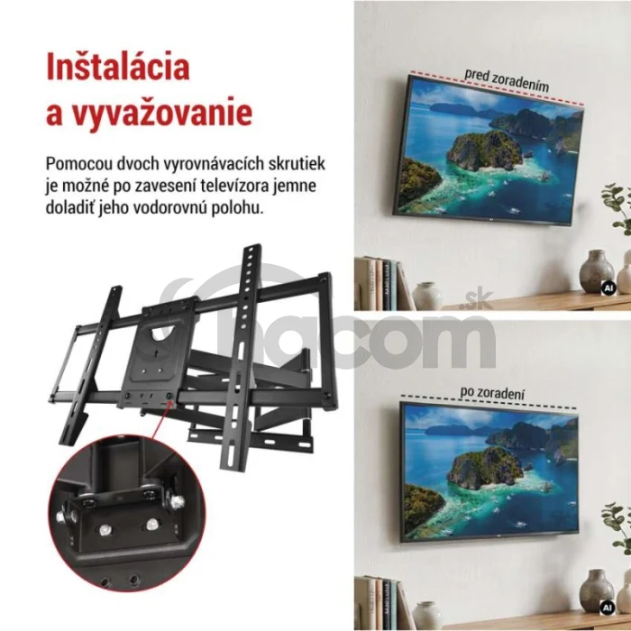 Konzolový nástenný TV držiak 32–98" (81–249 cm)