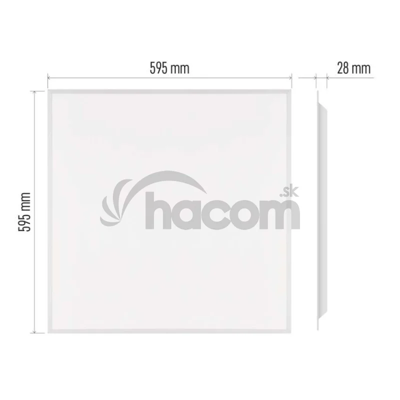 LED panel REXXO backlit 60×60, štvorcový vstavaný biely, 30W neutr.b.