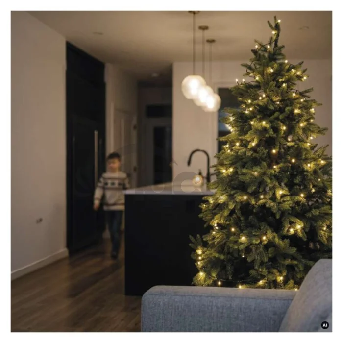 LED vianočná cherry reťaz – guličky, 48 m, vonk. aj vnútor.,teplá biela, programy, časovač