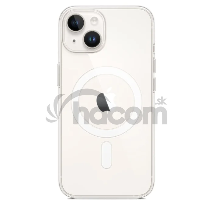 iPhone 14 + Clear Case with MagSafe