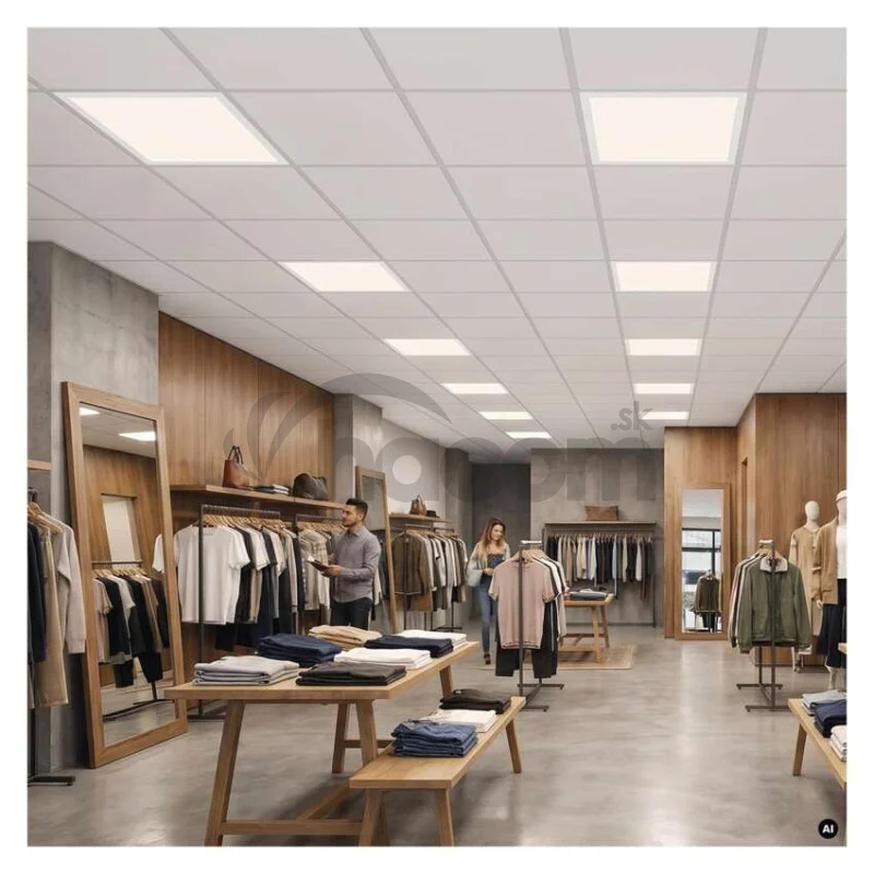 LED panel REXXO backlit 60×60, štvorcový vstavaný biely, 30W neutr.b.