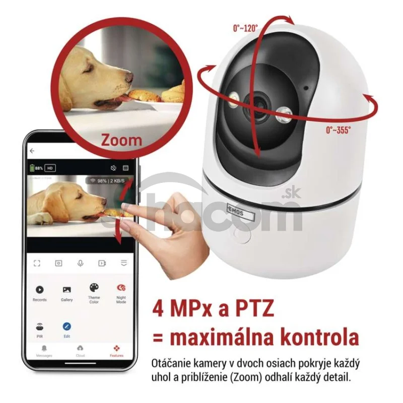 GoSmart Vnútorná otočná kamera IP-220G s WiFi