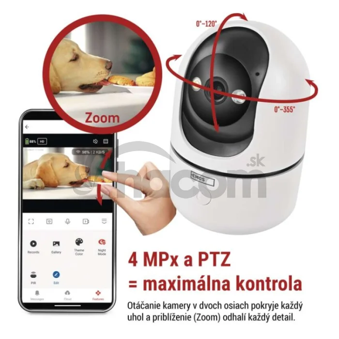 GoSmart Vnútorná otočná kamera IP-220G s WiFi