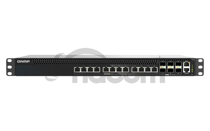 QNAP riadený switch QSW-M5218P-6F12T (6x 25GbE SFP28 port, 12x 10GbE PoE RJ45 port, L3)