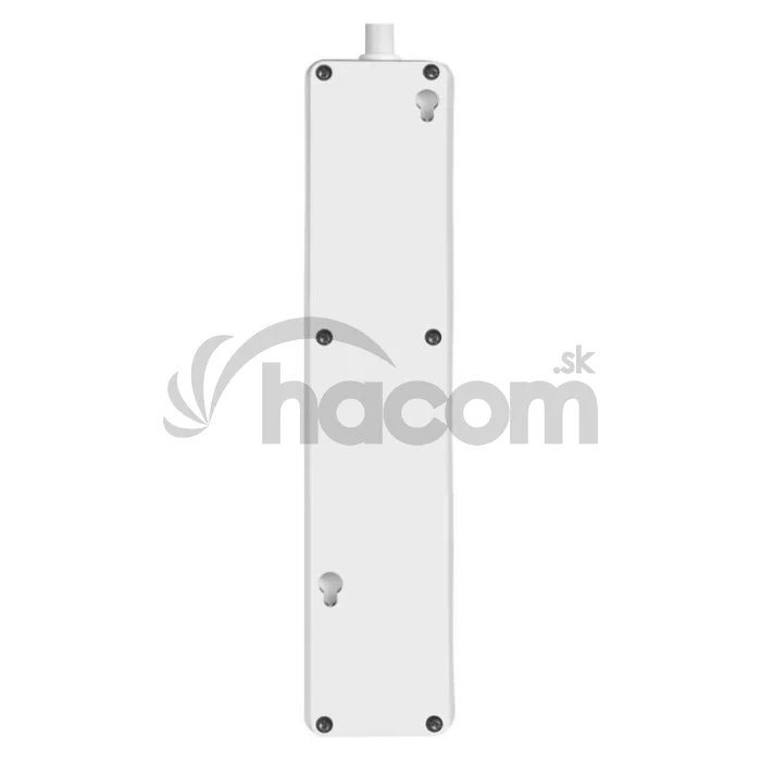 Predlžovací kábel 2 m / 3 zásuvky / s vypínačom / biely / 1×USB-A + 1×USB-C / 1,5 mm2
