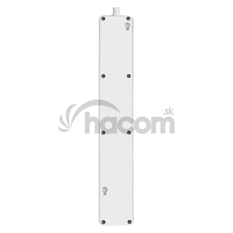 Predlžovací kábel 3 m / 5 zásuvky / s vypínačom / biely / 1×USB-A + 1×USB-C / 1,5 mm2