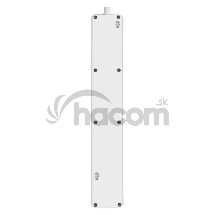 Predlžovací kábel 3 m / 5 zásuvky / s vypínačom / biely / 1×USB-A + 1×USB-C / 1,5 mm2