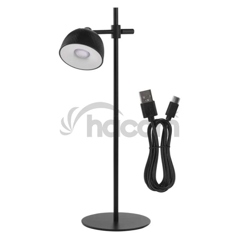 LED stolná lampa SOPHIE, dobíjacia, čierna