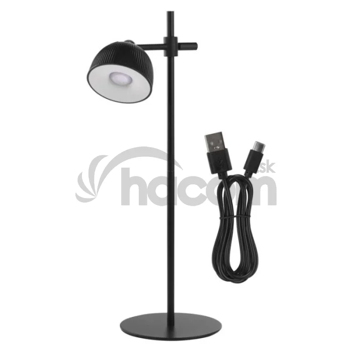 LED stolná lampa SOPHIE, dobíjacia, čierna