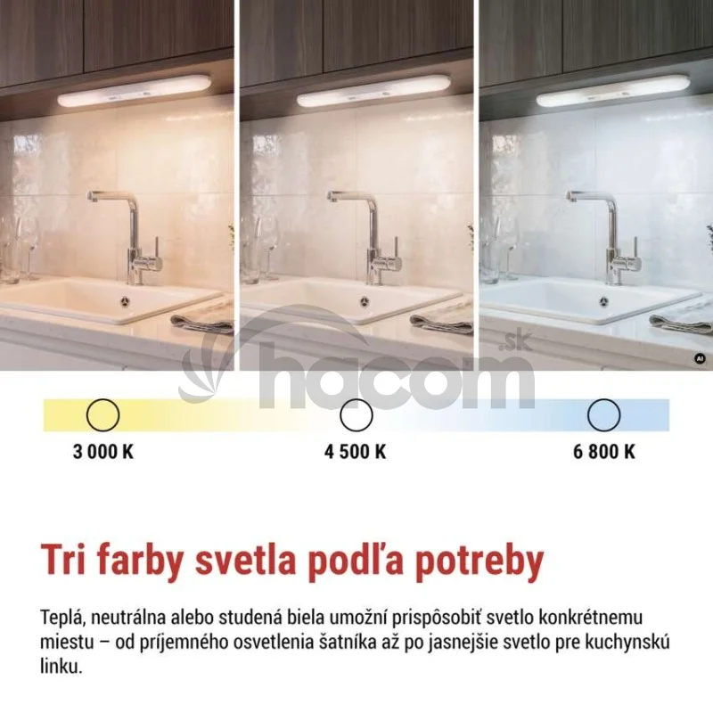 LED nabíjateľná svietidlo P3328 s pohybovým senzorom a fotosenzorom, 1 ks
