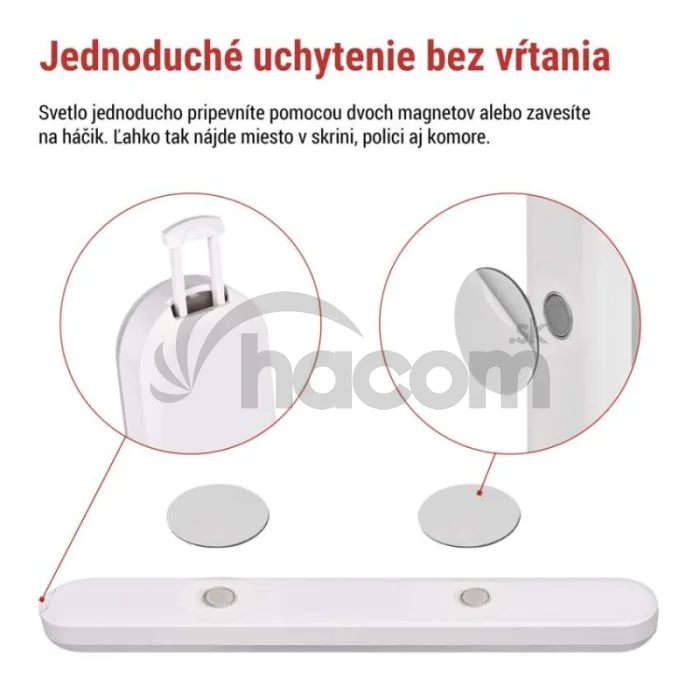 LED nabíjateľná svietidlo P3328 s pohybovým senzorom a fotosenzorom, 1 ks