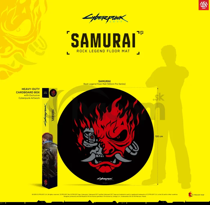 GLO Cyberpunk 2077 Samurai Rock Legend Floor Mat